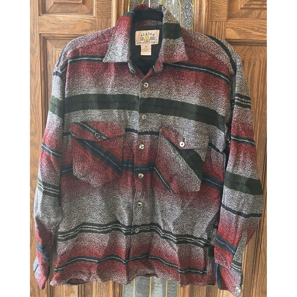 Alaska Wilderness Gear Men's Size M Southwestern Print‎ Flannel Western Shirt